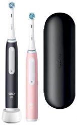 Szczoteczka magnetyczna Oral-B iO 3 Duo Matt Black/Blush Pink czarny/różowy. Czarne szczoteczki elektryczne Oral-B. Za 549.00 zł.