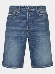 Replay Szorty jeansowe M1072 .000.573 Niebieski Regular Fit. Niebieskie szorty męskie Replay, bez wzorów, z bawełny. Za 329.99 zł.
