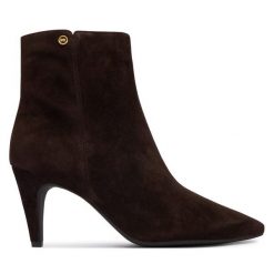 Botki MICHAEL Michael Kors. Brązowe botki damskie MICHAEL Michael Kors, bez wzorów, bez obcasa, na szpilce, bez zapięcia. Za 879.99 zł.