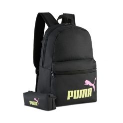 Plecak Puma Phase Set + piórnik czarny. Czarne plecaki męskie Puma, bez wzorów, z materiału. Za 89.00 zł.