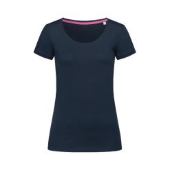 Koszulka Damska Megan Z Okrągłym Dekoltem. Niebieskie bluzki damskie Stedman, xs, bez wzorów, sportowe, bez kołnierzyka, bez ramiączek. Za 45.99 zł.
