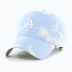 Czapka z daszkiem 47 Brand MLB Los Angeles Dodgers In The Clouds CLEAN UP. Niebieskie czapki damskie 47 Brand, na wiosnę, bez wzorów. Za 119.99 zł.