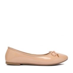 Baleriny JENNY. Brązowe balerinki damskie Jenny, bez wzorów, bez obcasa, bez zapięcia. Za 59.99 zł.