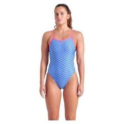 Strój Kąpielowy damski Arena Monogram Swimsuit Challenge. Niebieskie stroje kąpielowe damskie ARENA, xs, bez wzorów. Za 209.99 zł.