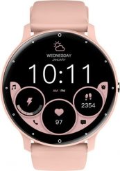 Smartwatch Rubicon RNCF16 Różowy (sr058d). Czerwone zegarki smartwatch Rubicon, bez wzorów. Za 129.00 zł.