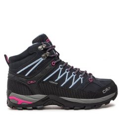 Trekkingi CMP. Niebieskie obuwie sportowe damskie CMP, bez wzorów, bez zapięcia, trekkingowe. Za 339.99 zł.