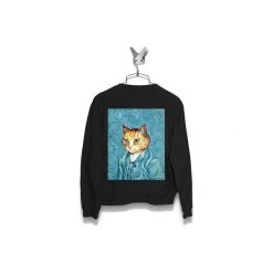 Bluza Kit van Gogh or Vincent van Cat Męska. Czarne bluzy damskie Failfake, m, bez wzorów, bez ramiączek, bez kaptura. Za 170.00 zł.