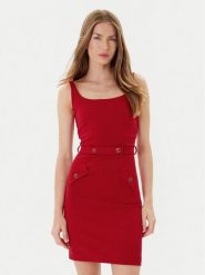 Marciano Guess Sukienka 177067 Czerwony Classic Fit. Czerwone sukienki damskie Marciano Guess, z aplikacjami, z wiskozy, wizytowe, bez kołnierzyka, bez ramiączek. Za 799.99 zł.