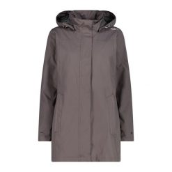 Płaszcz damski turystyczne CMP 39X6646. Brązowe płaszcze damskie CMP, xs, bez wzorów, sportowe, bez kołnierzyka, bez kaptura. Za 340.00 zł.