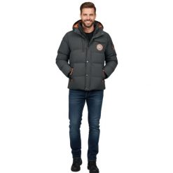 Kurtka turystyczna męska Canadian Peak Viktoreak. Szare kurtki męskie Canadian Peak, na zimę, m, bez wzorów, z poliamidu, bez kaptura. Za 436.70 zł.