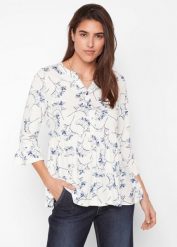 Tunika z dżerseju. Białe tuniki damskie bonprix, bez wzorów, z dżerseju, bez ramiączek. Za 69.99 zł.