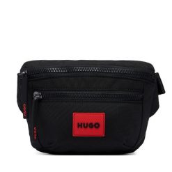 Nerka HUGO. Czarne saszetki i nerki męskie Hugo, bez wzorów. Za 384.99 zł.