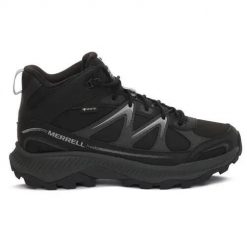 Buty trekkingowe męskie Merrell Tempo EXP Active Mid GTX. Czarne trekkingi męskie Merrell, z materiału, za kostkę, bez zapięcia. Za 847.00 zł.