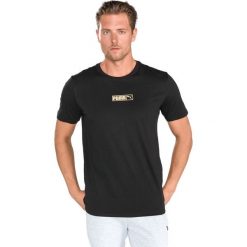 Puma Koszulka Czarny. Czarne t-shirty męskie Puma, l, bez wzorów, z bawełny, bez kołnierzyka, bez ramiączek. Za 137.95 zł.