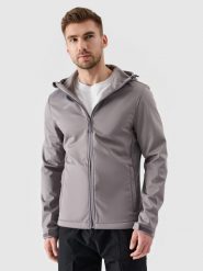 4F Kurtka softshell wiatroodporna membrana 5 000 męska - szara XXL. Szare kurtki męskie 4F, m, bez wzorów, z dzianiny, z kapturem, wspinaczkowe, windstopper. Za 299.99 zł.