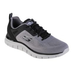 Buty treningowe męskie Skechers Track broader. Szare buty sportowe męskie Skechers, bez wzorów, z materiału, bez zapięcia. Za 381.00 zł.