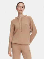 Guess Bluza O6BR02 Z1144 Brązowy Regular Fit. Brązowe bluzy damskie Guess, xs, z aplikacjami, z syntetyku, bez ramiączek, bez kaptura. Za 344.99 zł.