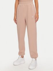 Guess Spodnie dresowe Cecilia V4BB13 K7UW2 Beżowy Regular Fit. Brązowe spodnie dresowe damskie Guess, z aplikacjami, z dresówki. Za 189.99 zł.