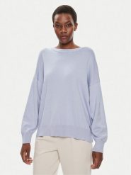 Tamaris Apparel Sweter Bari TAW0319 Błękitny Loose Fit. Niebieskie swetry nierozpinane damskie Tamaris Apparel, bez wzorów, z wiskozy, bez kołnierzyka, bez ramiączek. Za 219.99 zł.