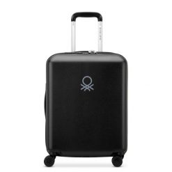 Walizka kabinowa Delsey Benetton UCB Mała, 55 cm. Czarne walizki damskie DELSEY PARIS, bez wzorów, z materiału, małe. Za 669.50 zł.