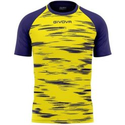 Koszulka sportowa Givova Pixel niebiesko-żółta M. Niebieskie koszulki sportowe męskie Givova, m, bez wzorów, bez ramiączek, do piłki nożnej. Za 140.99 zł.