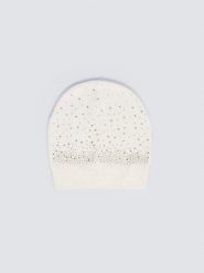 Czapka damska z kryształkami kremowa Cristas 103. Białe czapki damskie BIG STAR, na jesień, z aplikacjami, z dzianiny, eleganckie. Za 79.99 zł.