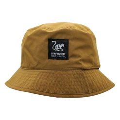 Czapka – wykonana z recyklingowanej wody, odwracalna(pomarańczowo-czarna). Brązowe czapki damskie SURF MONKEY, bez wzorów, z neoprenu, sportowe. Za 179.95 zł.