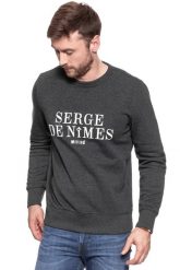 MUSTANG BLUZA Rubberprint Sweat ANTHRA MELANGE 1006373 4151. Szare bluzy męskie Mustang, m, bez wzorów, bez ramiączek, bez kaptura. W wyprzedaży za 69.99 zł.