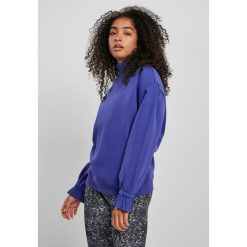 Bluza damska Urban Classics turtleneck crew (grandes tailles). Niebieskie bluzy damskie Urban Classics, bez wzorów, bez ramiączek, bez kaptura. Za 244.50 zł.