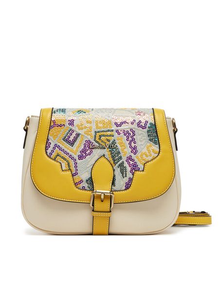 Laura Vita Torebka Doly 01 Beżowy. Brązowe listonoszki damskie Laura Vita, bez wzorów, ze skóry, bez dodatków. Za 199.99 zł.