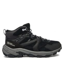 Trekkingi Jack Wolfskin. Szare botki męskie Jack Wolfskin, bez wzorów, sportowe, bez obcasa, bez zapięcia. Za 599.99 zł.