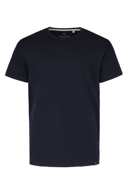 T-shirt ze strukturą TM-DARK. Niebieskie t-shirty męskie Volcano, m, bez wzorów, z bawełny, bez kołnierzyka, bez ramiączek. Za 69.99 zł.