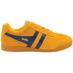 Sneakersy z zamszu Gola Harrier. Niebieskie buty sportowe męskie Gola, bez wzorów, z materiału, bez zapięcia. Za 427.50 zł.