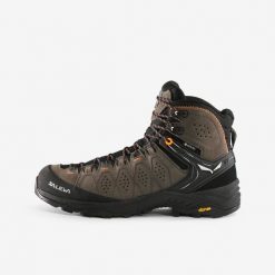 Buty trekkingowe męskie Salewa Alp Trainer Gtx. Brązowe trekkingi męskie Salewa, z gore-texu, bez zapięcia. Za 949.99 zł.