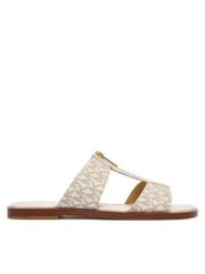 MICHAEL Michael Kors Klapki Berkley Flat 40S6BRFS1B Écru. Klapki damskie MICHAEL Michael Kors, bez wzorów, ze skóry, bez obcasa, bez zapięcia. Za 529.99 zł.