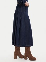 DeeZee Kozaki CEO-WS22392-07 Brązowy. Brązowe kozaki damskie DeeZee, bez wzorów, z materiału, bez obcasa, na słupku, bez zapięcia. Za 219.99 zł.
