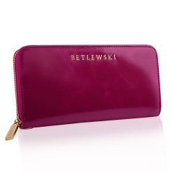 Portfel damski BETLEWSKI BPD-OL-5201 bordowy. Czerwone portfele damskie Betlewski, ze skóry. Za 119.99 zł.