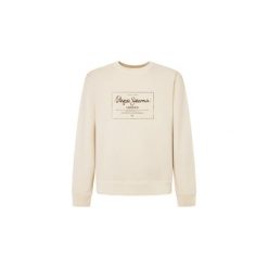 Bluza Pepe Jeans Simon. Białe bluzy męskie Pepe Jeans, m, bez wzorów, z jeansu, bez ramiączek, bez kaptura. W wyprzedaży za 265.35 zł.
