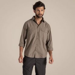 Koszula turystyczna męska Craghoppers Kiwi LS Shirt. Szare koszule męskie Craghoppers, m, bez wzorów, sportowe, bez kołnierzyka, bez ramiączek. Za 276.10 zł.