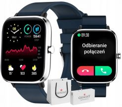 Smartwatch Giewont Dynamic SmartCall GW230-4 - Silver/Deep Ocean. Szare zegarki smartwatch Giewont, bez wzorów. Za 140.01 zł.