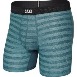 SAXX Bokserki męskie SAXX Hot Shot Morskie Teal Heather M. Brązowe bokserki męskie Saxx, bez wzorów. Za 116.99 zł.