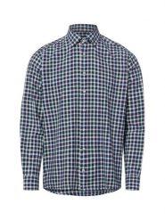Nils Sundström koszula casual z lnem Mężczyźni Modern Fit Bawełna niebieski, S. Niebieskie koszule męskie Nils Sundström, m, bez wzorów, z bawełny, casualowe, bez kołnierzyka, bez ramiączek. Za 179.95 zł.