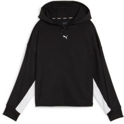 Bluza z kapturem Puma Fit Double Knit Hoodie, Kobiety. Czarne bluzy damskie Puma, s, bez wzorów, sportowe, bez ramiączek, z kapturem. Za 390.00 zł.