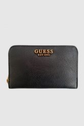 GUESS Średni czarny portfel Arja. Czarne portfele damskie Guess. W wyprzedaży za 229.99 zł.