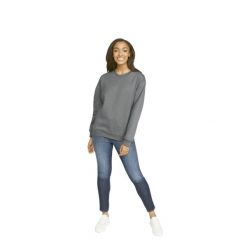 Bluza z okrągłym dekoltem Gildan Midweight Softstyle. Szare bluzy damskie GILDAN, xl, bez wzorów, z bawełny, klasyczne, bez ramiączek, bez kaptura. Za 125.00 zł.