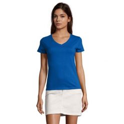 Koszulka Damska Imperial Z Dekoltem V. Niebieskie bluzki damskie SOL'S, xl, bez wzorów, sportowe, bez kołnierzyka, bez ramiączek. Za 61.99 zł.