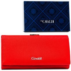 Portfel damski 4U Cavaldi GD24-FO-SFK czerwony. Czerwone portfele damskie 4U Cavaldi, ze skóry ekologicznej. Za 45.00 zł.
