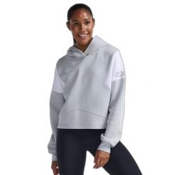 Bluza damska z kapturem 2XU Form Spliced Crop. Białe bluzy damskie 2XU, s, bez wzorów, z dzianiny, sportowe, bez ramiączek, z kapturem. Za 572.00 zł.