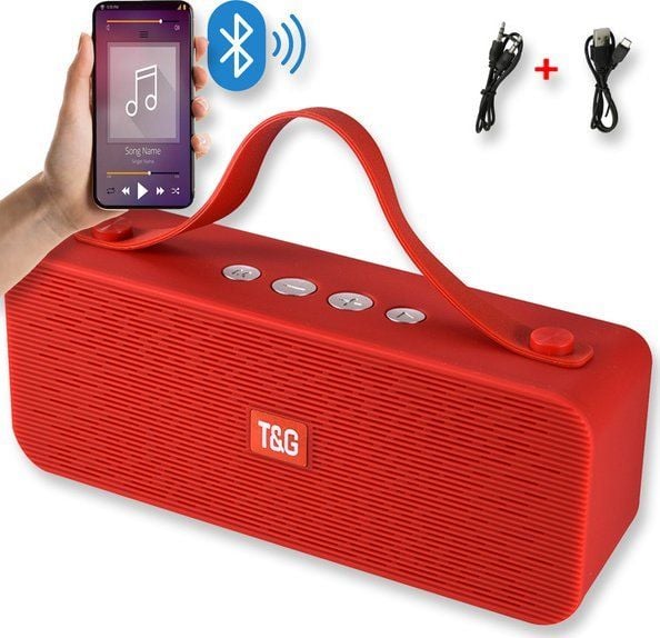 Głośnik T&G GŁOŚNIK BLUETOOTH BEZPRZEWODOWY PRZENOŚNY MOBILNY FM BT USB RADIO MP3 TWS TG521. Głośniki przenośne T&G. Za 49.99 zł.