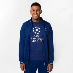 Koszulka UEFA Champions League. Niebieskie bluzki damskie CHAMPIONS LEAGUE, m, bez wzorów, z bawełny, sportowe, bez kołnierzyka, bez ramiączek. Za 139.99 zł.